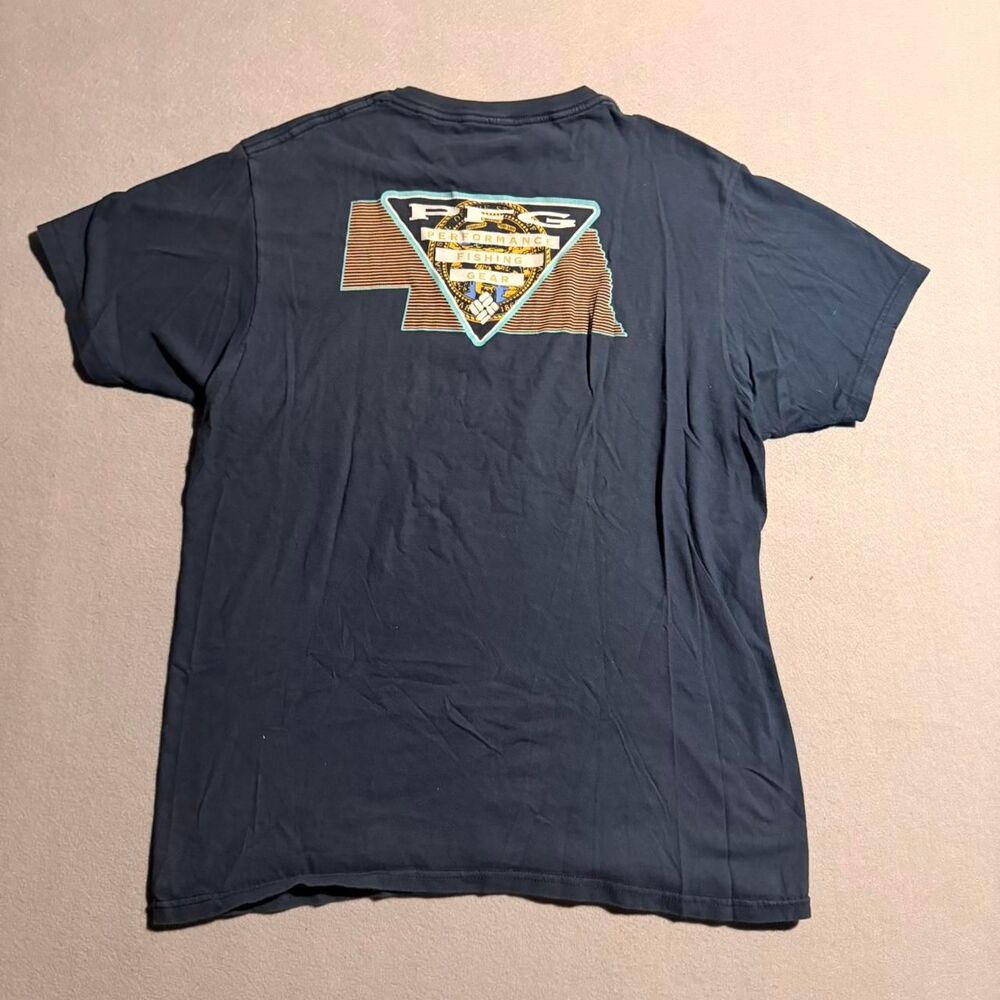 Columbia-sportswear Men's Navy and Blue T-shirt
